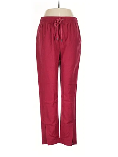 Theory Wool Pants In Burgundy