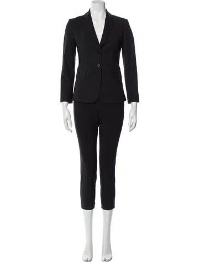 Pre-owned Theory Wool Pantsuit In Black