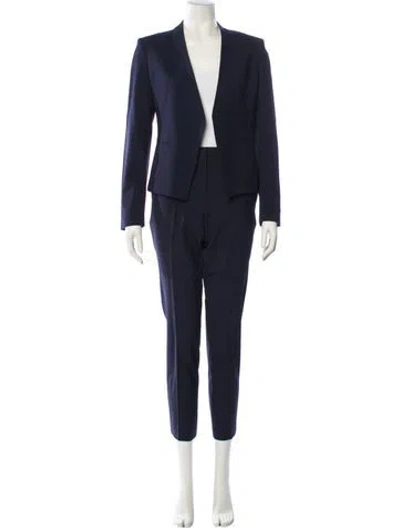 Pre-owned Theory Wool Pantsuit In Blue