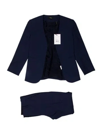 Pre-owned Theory Wool Pantsuit In Blue