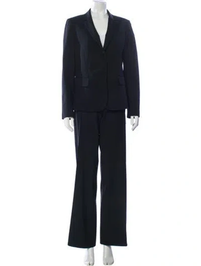 Pre-owned Theory Wool Pantsuit In Blue