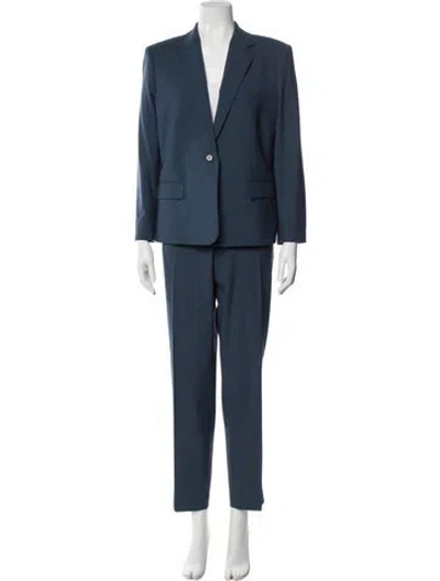 Pre-owned Theory Wool Pantsuit In Blue