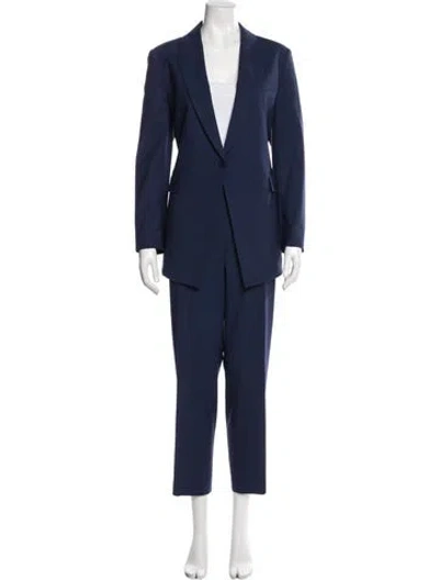 Pre-owned Theory Wool Pantsuit In Blue