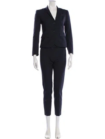 Pre-owned Theory Wool Pantsuit In Blue