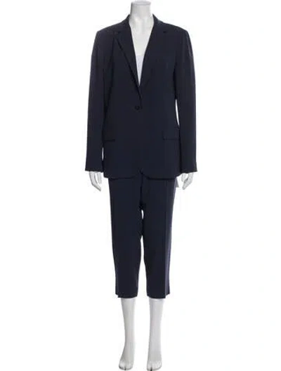 Pre-owned Theory Wool Pantsuit In Blue