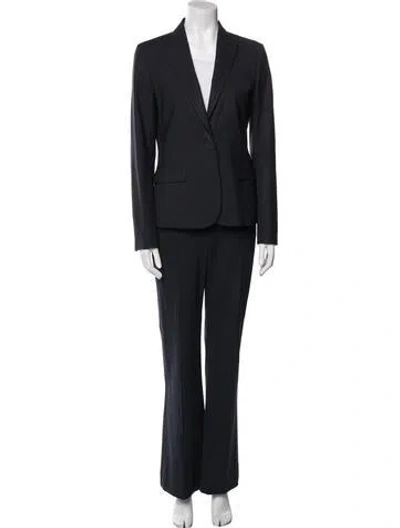 Pre-owned Theory Wool Pantsuit In Blue