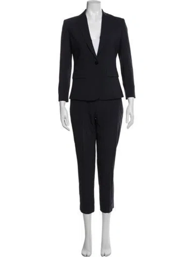 Pre-owned Theory Wool Pantsuit In Blue
