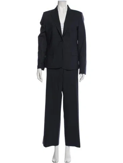 Pre-owned Theory Wool Pantsuit In Blue