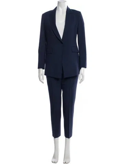 Pre-owned Theory Wool Pantsuit In Blue
