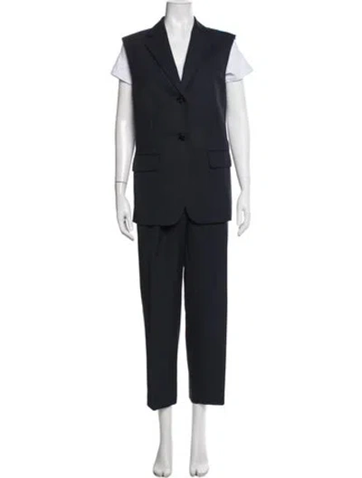 Pre-owned Theory Wool Pantsuit In Blue