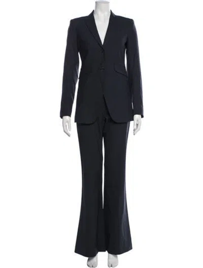 Pre-owned Theory Wool Pantsuit In Blue