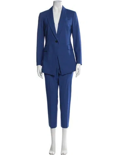 Pre-owned Theory Wool Pantsuit In Blue