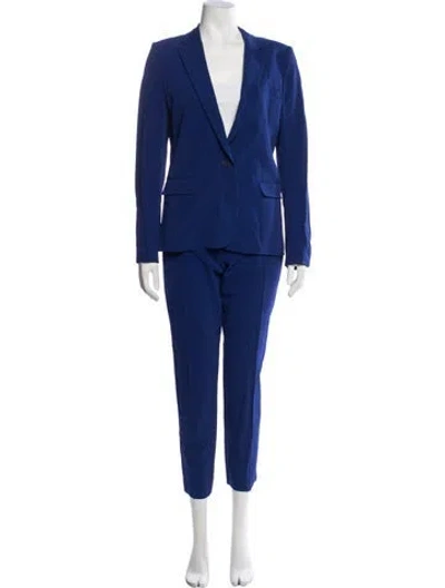 Pre-owned Theory Wool Pantsuit In Blue