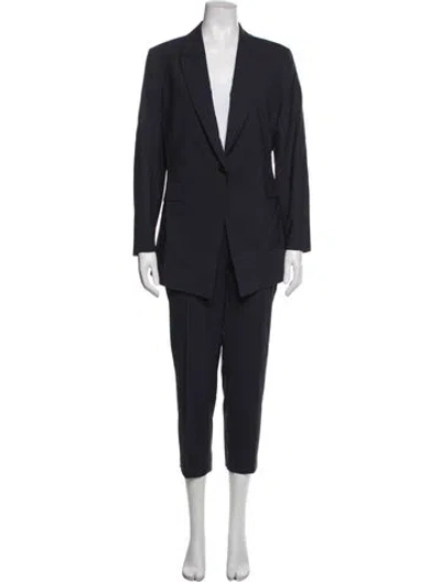 Pre-owned Theory Wool Pantsuit In Blue