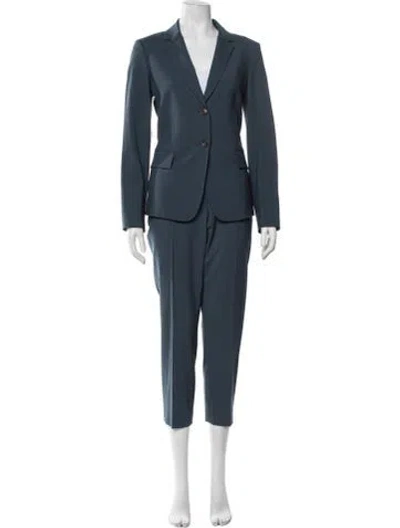 Pre-owned Theory Wool Pantsuit In Blue