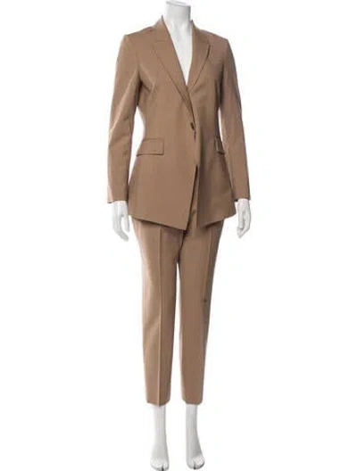 Pre-owned Theory Wool Pantsuit In Brown