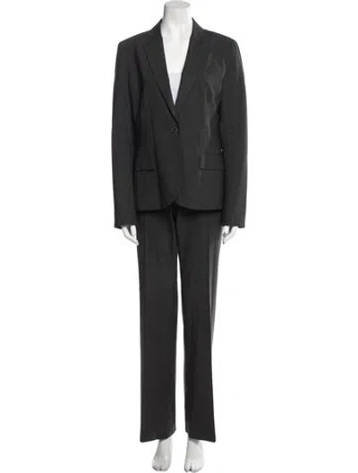 Pre-owned Theory Wool Pantsuit In Gray