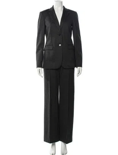 Pre-owned Theory Wool Pantsuit In Gray