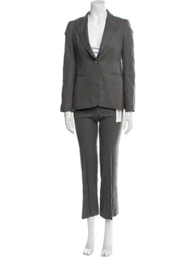 Pre-owned Theory Wool Pantsuit In Gray