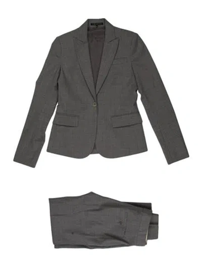Pre-owned Theory Wool Pantsuit In Gray