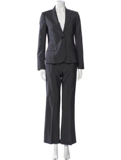 Pre-owned Theory Wool Pantsuit In Gray