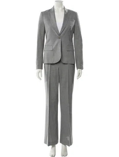 Pre-owned Theory Wool Pantsuit In Gray