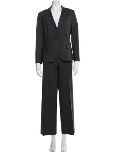 Pre-owned Theory Wool Pantsuit In Gray