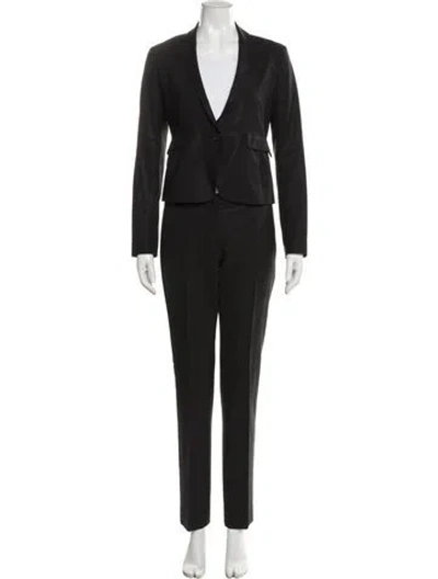 Pre-owned Theory Wool Pantsuit In Gray