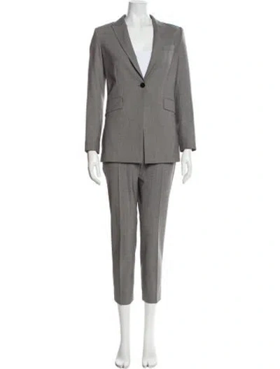 Pre-owned Theory Wool Pantsuit In Gray