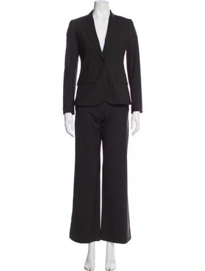 Pre-owned Theory Wool Pantsuit In Gray