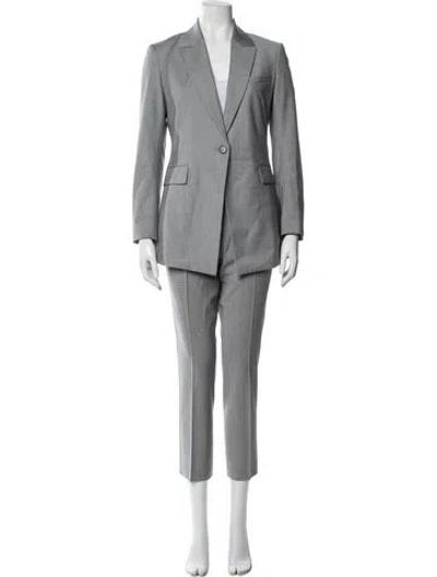 Pre-owned Theory Wool Pantsuit In Gray