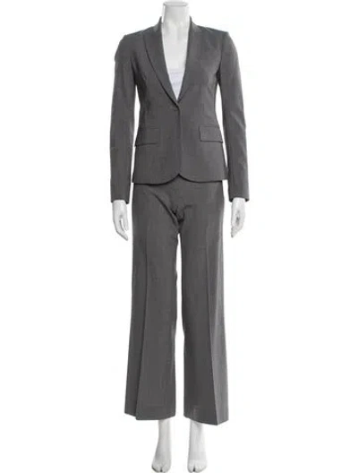 Pre-owned Theory Wool Pantsuit In Gray