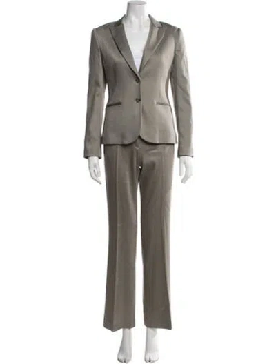 Pre-owned Theory Wool Pantsuit In Gray