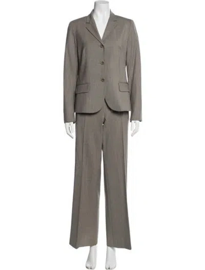 Pre-owned Theory Wool Pantsuit In Gray