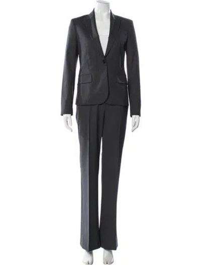 Pre-owned Theory Wool Pantsuit In Gray
