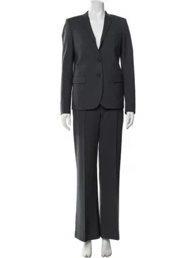 Pre-owned Theory Wool Pantsuit In Gray