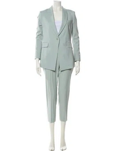 Pre-owned Theory Wool Pantsuit In Green