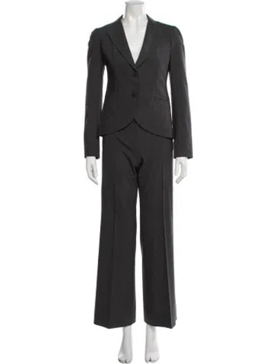 Pre-owned Theory Wool Pantsuit In Grey