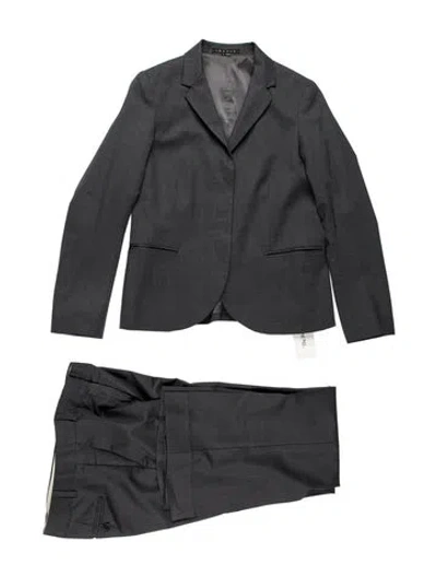 Pre-owned Theory Wool Pantsuit In Grey
