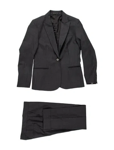 Pre-owned Theory Wool Pantsuit In Grey