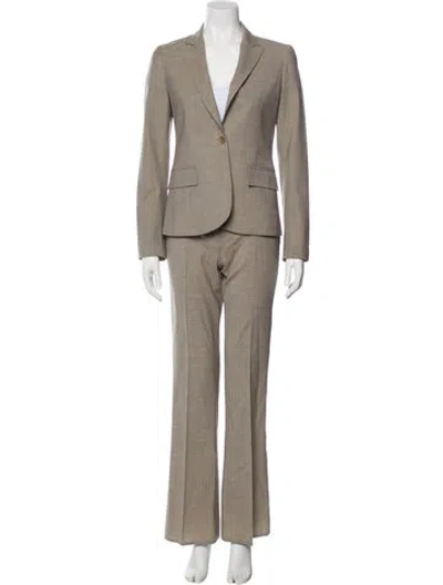 Pre-owned Theory Wool Pantsuit In Neutral