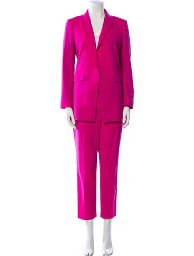 Pre-owned Theory Wool Pantsuit In Pink