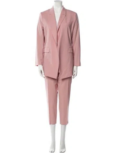 Pre-owned Theory Wool Pantsuit In Pink