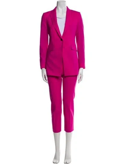 Pre-owned Theory Wool Pantsuit In Pink
