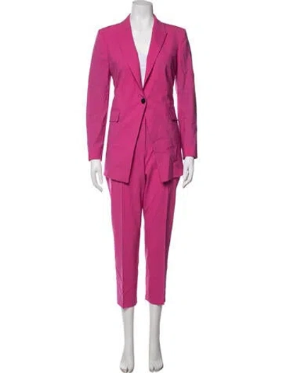 Pre-owned Theory Wool Pantsuit In Pink