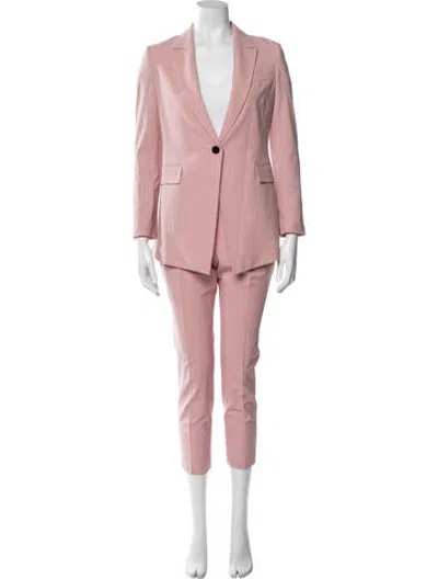 Pre-owned Theory Wool Pantsuit In Pink