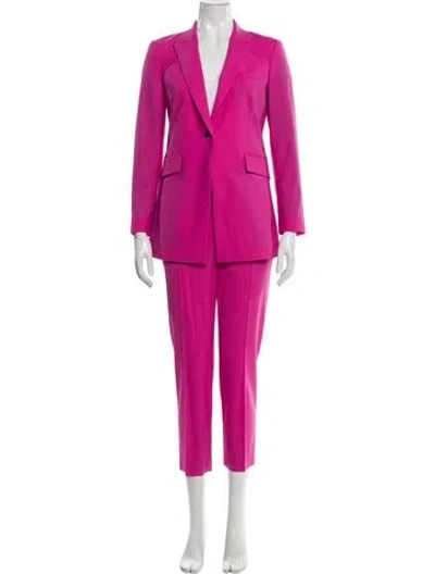 Pre-owned Theory Wool Pantsuit In Purple