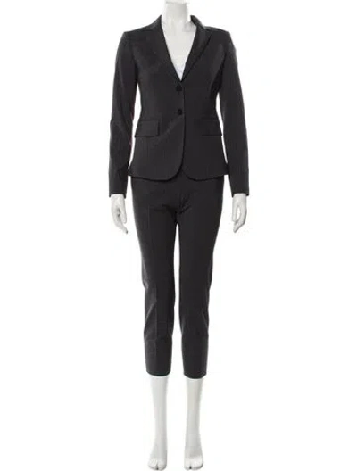 Pre-owned Theory Wool Pantsuit W/ Tags In Gray