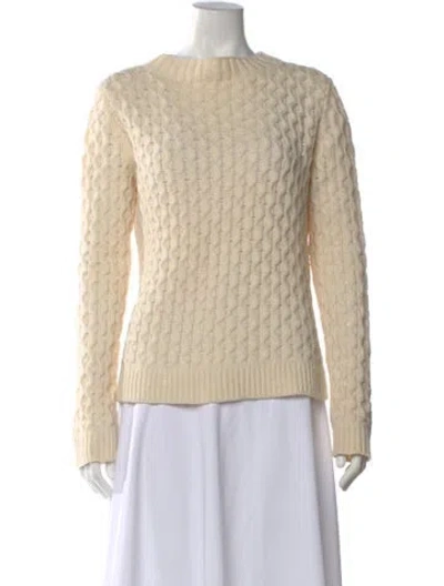 Pre-owned Theory Wool Patterned Sweater In Neutral
