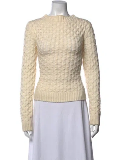 Pre-owned Theory Wool Patterned Sweater In Neutrals